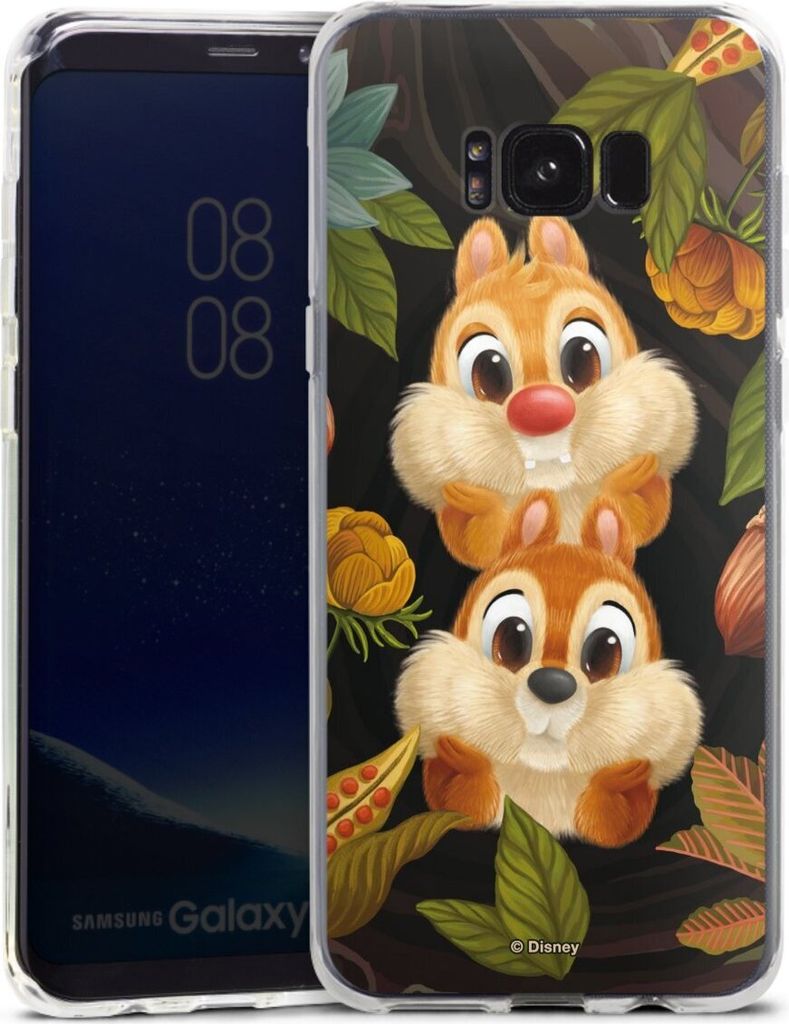 DeinDesign Handyhülle für Samsung Galaxy S8 Plus Silikon Hülle Case Smartphone Schutzhülle Disney Offizielles Lizenzprodukt Chip und Chap