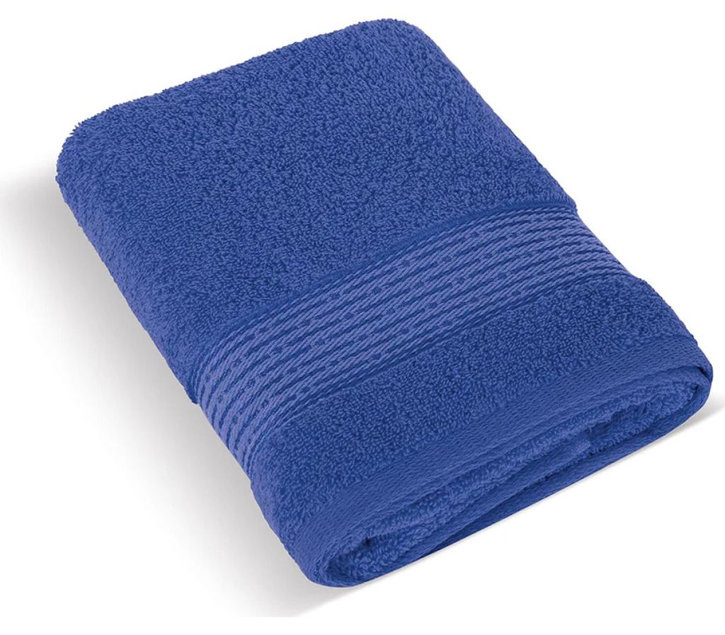 Toalla de rizo, 70x140 cm, con franjas, 450 g, azul oscuro Imagen del producto 