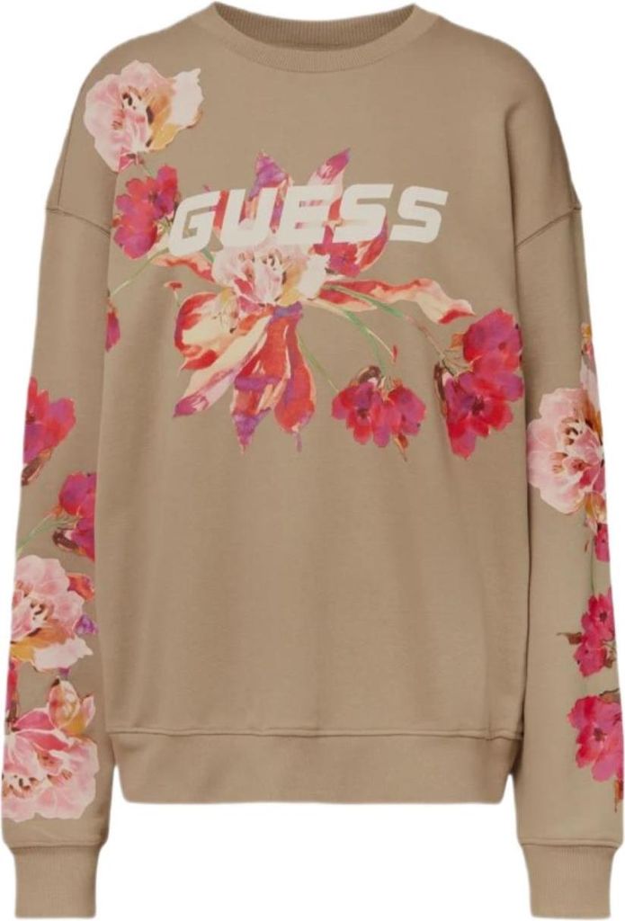 Guess Damen Sweatshirt Corine V3Rq07K68I3 Braun S - Bequem und stilvoll