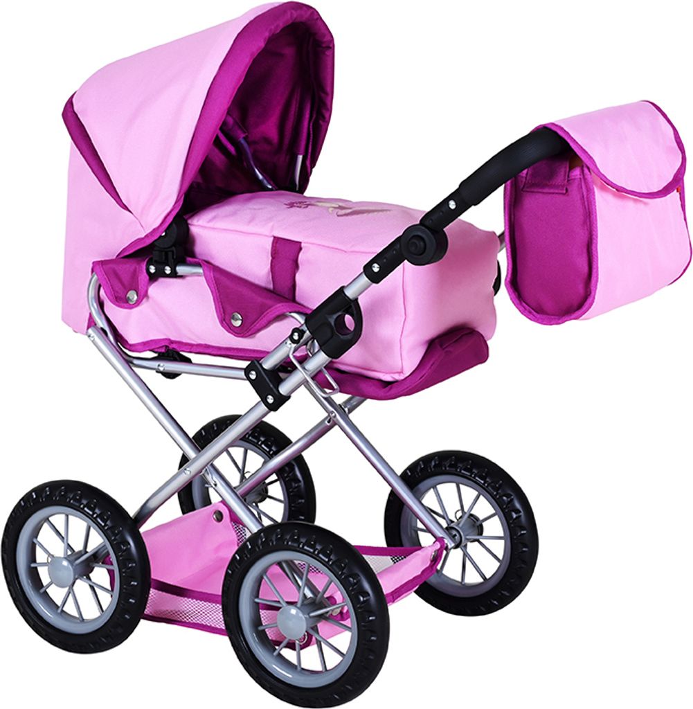 Knorrtoys 63442 Puppenwagen First Princess Blue - Verstellbarer Kinderwagen  Fr Puppen