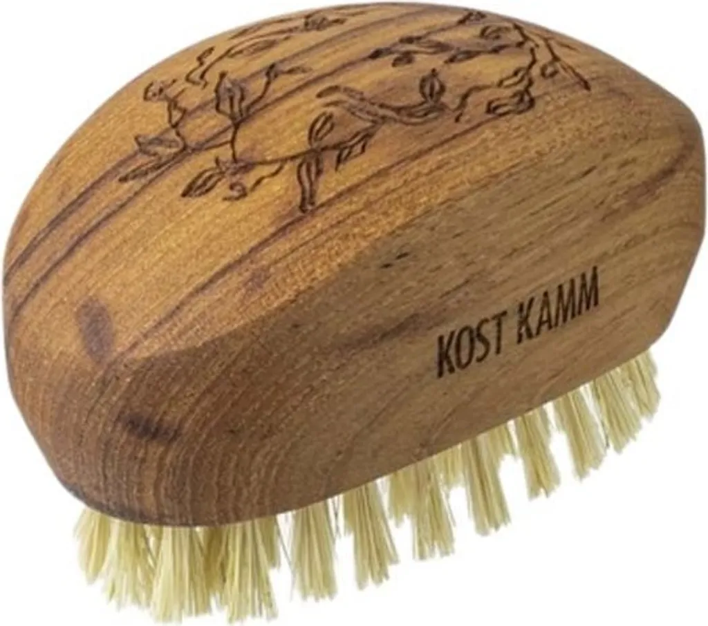 Brosse à cheveux bombée en noyer dur 11cm - Qualité artisanale luxe
