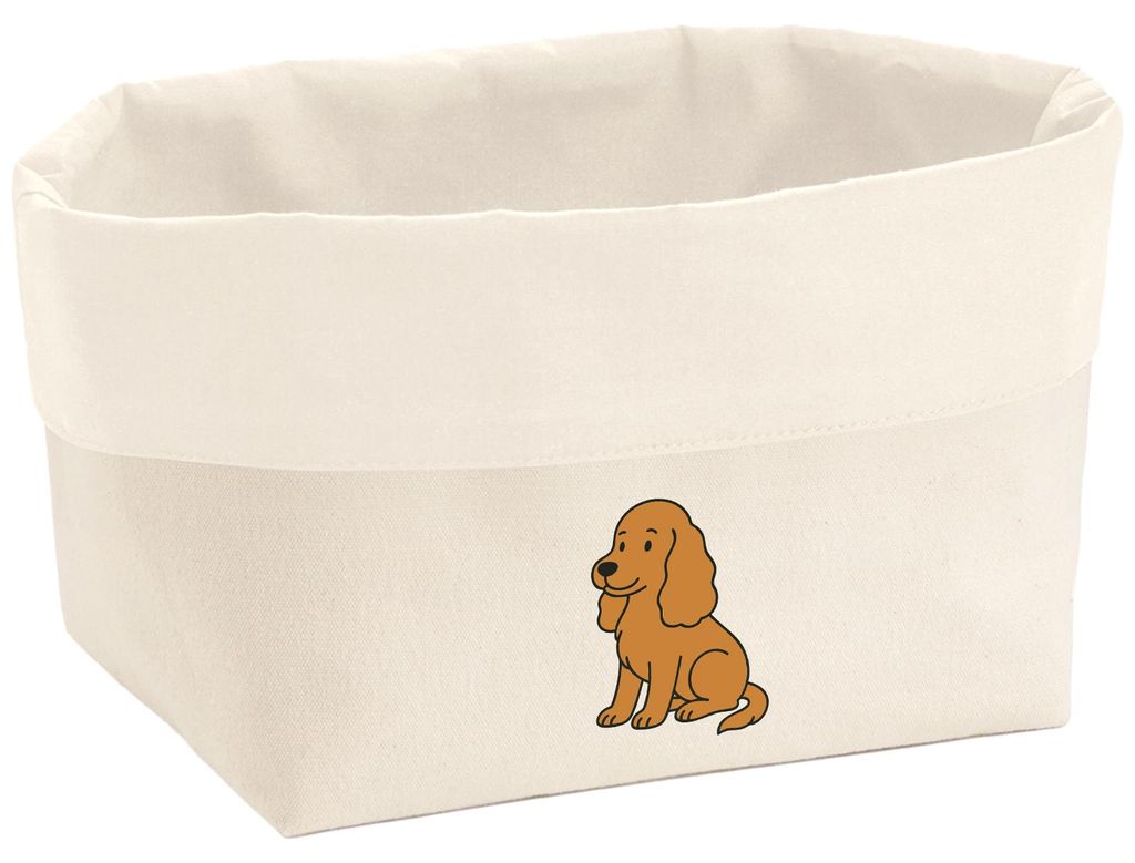 Huuraa Organizer Cocker Spaniel Comic Cockie 8 Liter Large Canvas Baumwolle Utensilo Geschenkidee