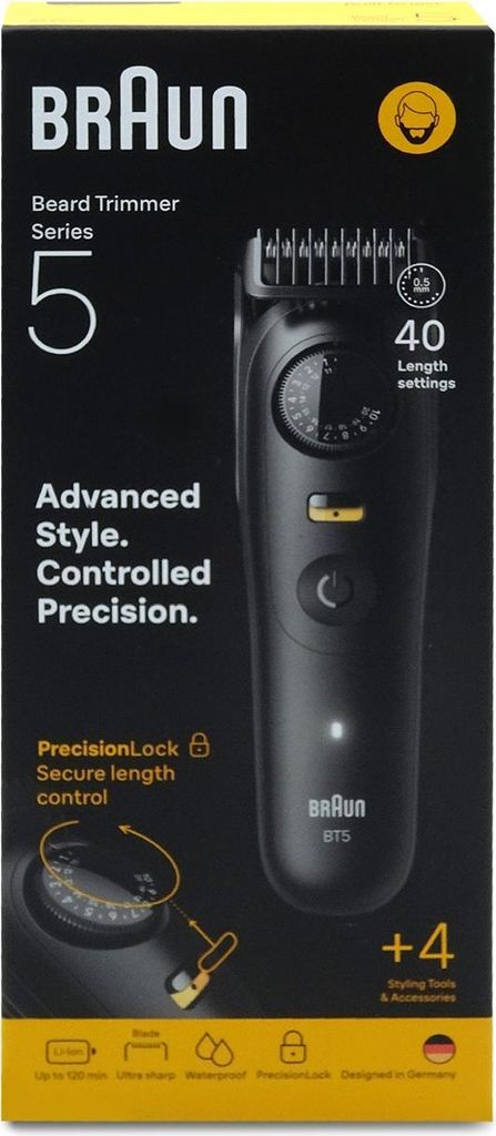 Braun BeardTrimmer 5 80789813, Napájení/baterie, Černá Obrázek produktu 