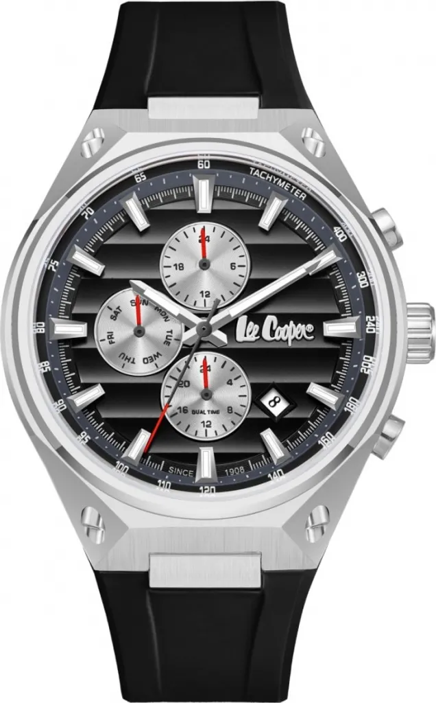 Lee Cooper LC08063.351: L'Orologio Nero Multifunzione per l'Uomo di Classe