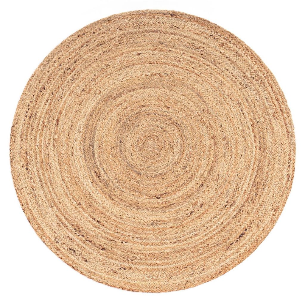 TT Home Wohnzimmer Teppich Jute Rund Modern Boho Ethno Produktbild 