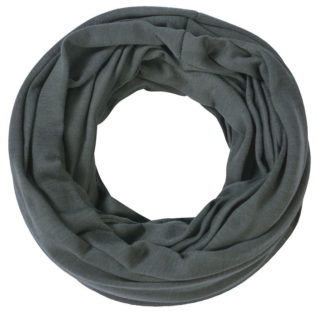 Jersey Stoff Loop Schal Olivgruen