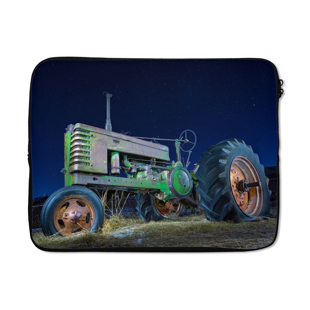 MuchoWow® Laptop Hülle 17 Zoll Laptoptasche Traktor - Grün Produktbild 