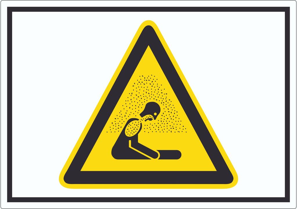 Achtung Erstickungsgefahr Symbol Aufkleber A3 (297x420mm)