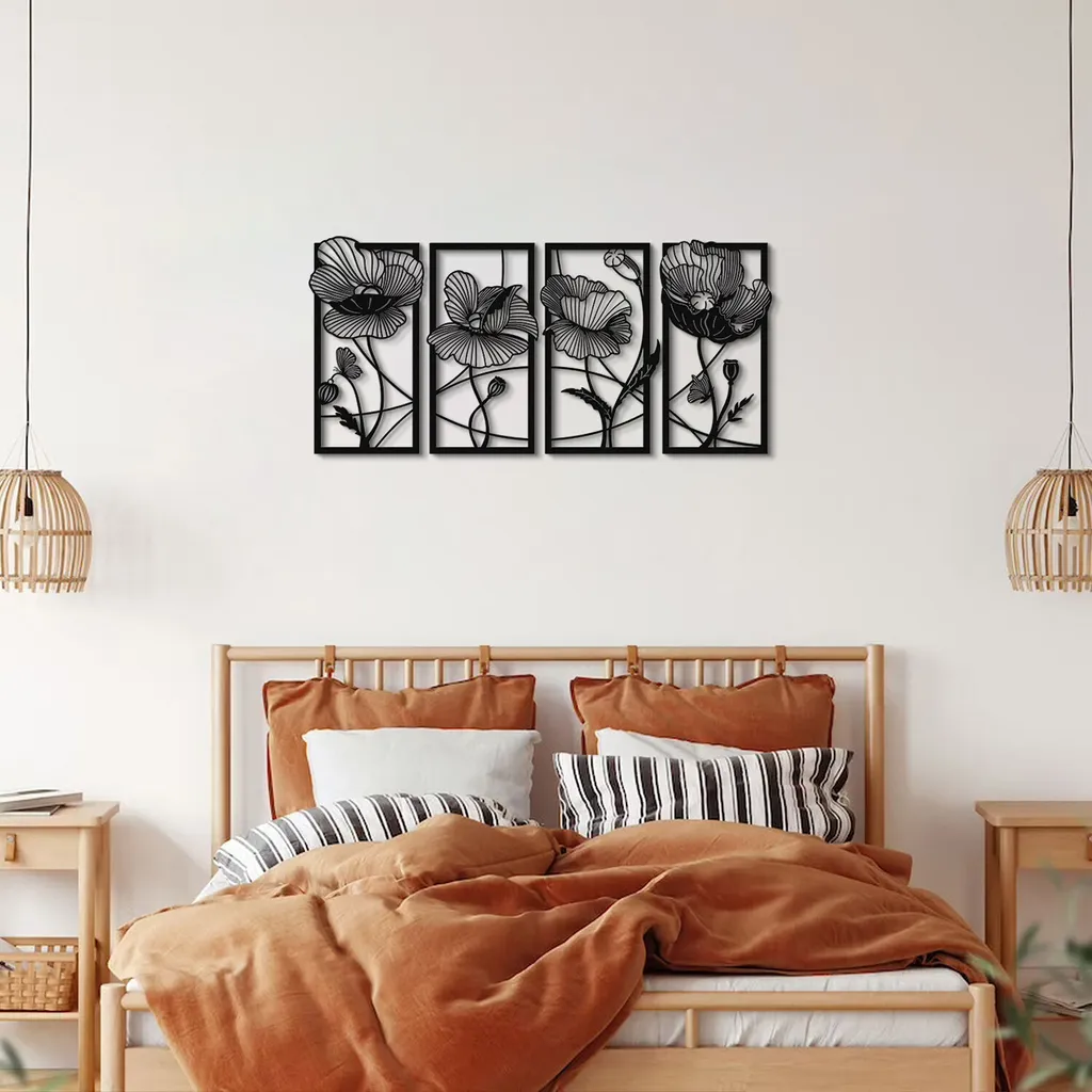 Acquista Wallity Etta ATP1141 Nero: Acciaio 100% Arte Murale 95x46
