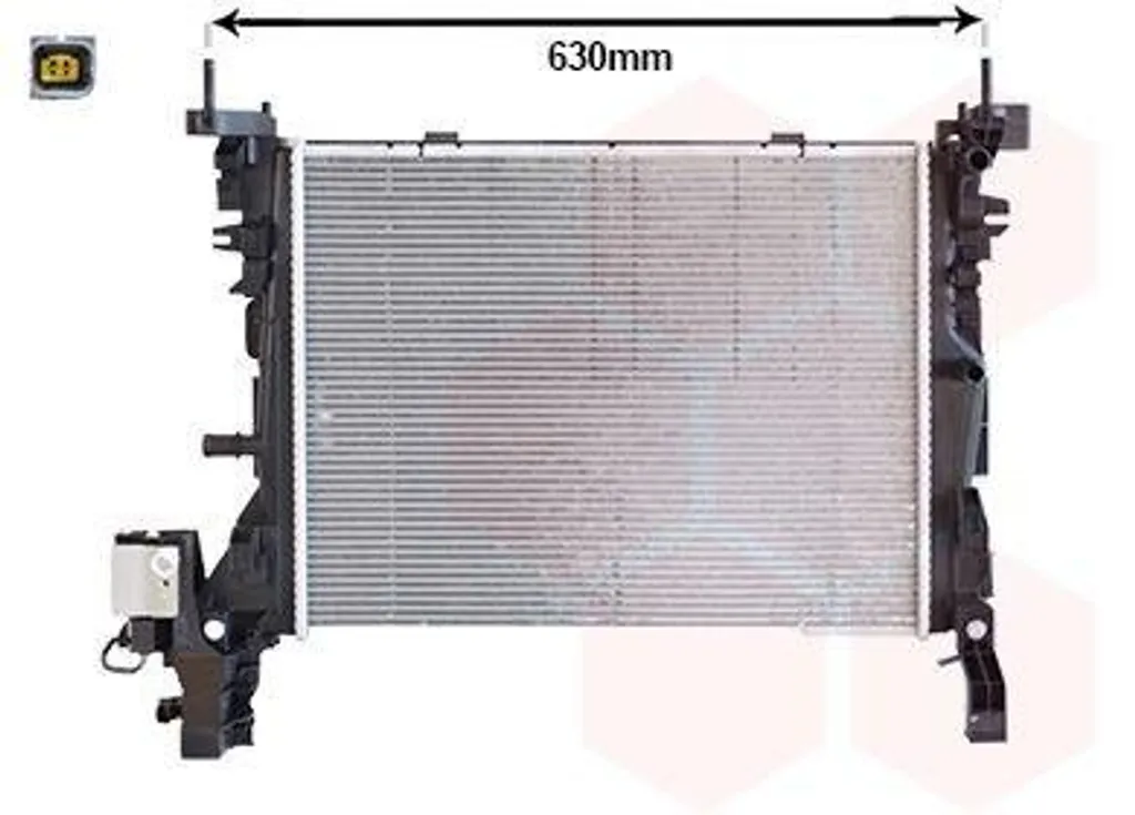 Radiateur moteur VAN WEZEL 43012734 en aluminium pour Kangoo III MPV