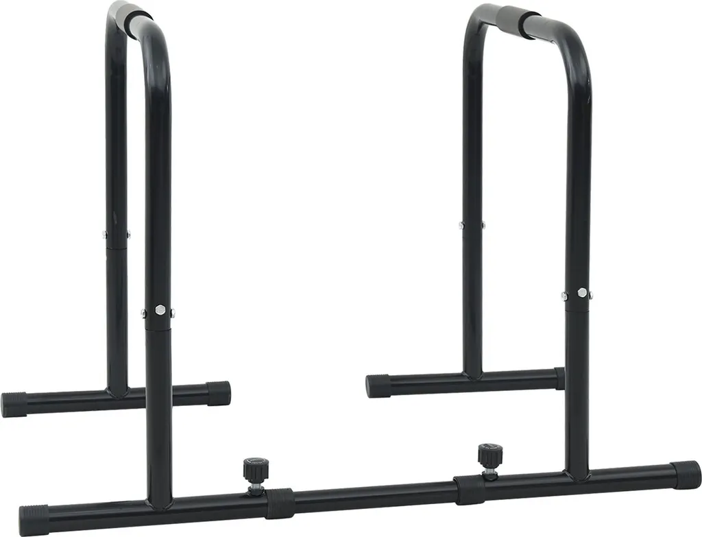 Barre de Dip en Acier Noir Haute Résistance 116 cm - Stabilité Maximale