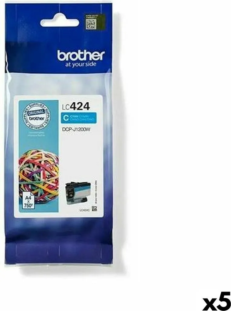 Cartouche d'encre Brother LC 424C Cyan originale pour imprimante jet d'encre