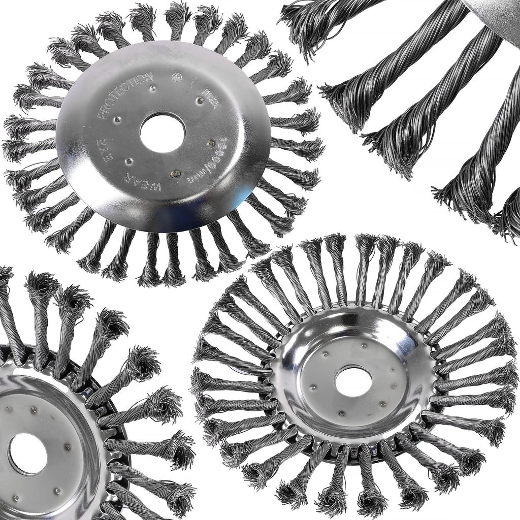 Rasentrimmer Kopf Bürste 8" 25,4 Drahtbürste Motorsense Bürste Unkraut