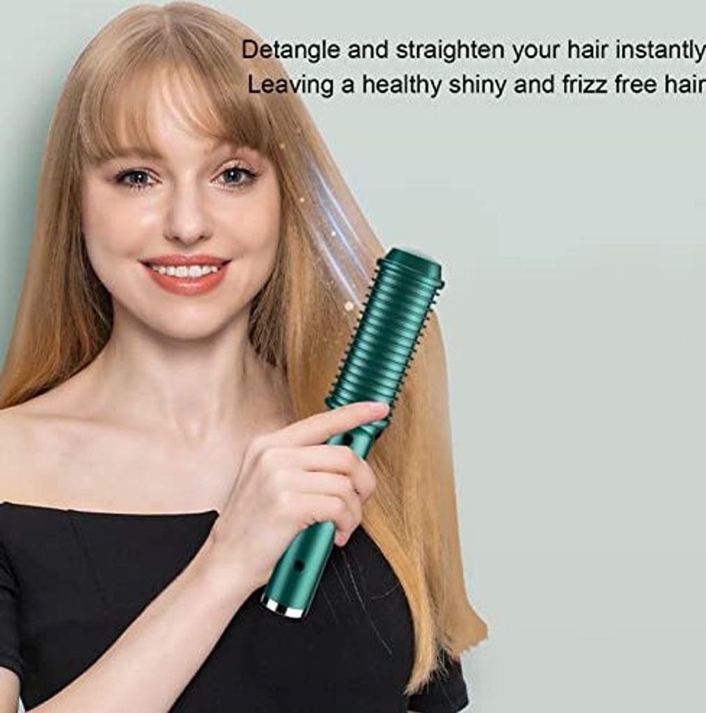 Pilipane Heiße Haarglätterbürste,tragbarer kabelloser Mini-Haarglätter mit Reisegröße, wiederaufladbar über USB, 2600 mAh, professionelle be...