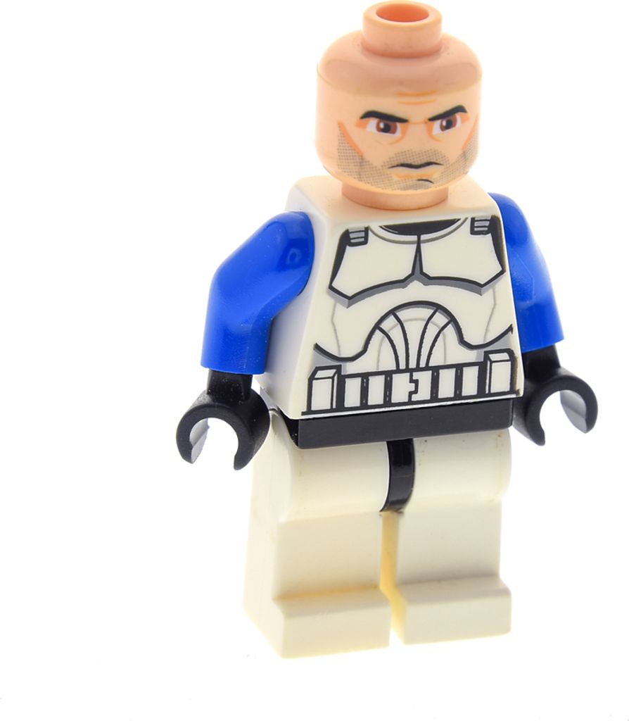 1x Lego Minifigur Star Wars Clone Trooper Captain Rex weiß Produktbild 