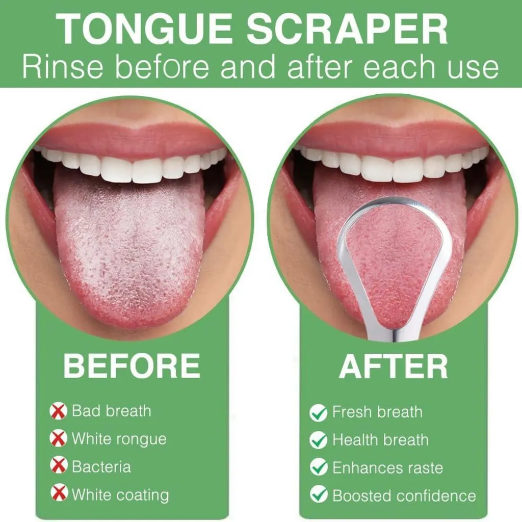 Set 2 Tongue Scraper Acciaio Inox - Ottimizzazione Microbioma Orale - 3