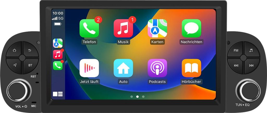Android Autoradio 7 Zoll 64 GB für Fiat Panda (2011–2020) mit CarPlay & Android Auto Navigation & Bluetooth