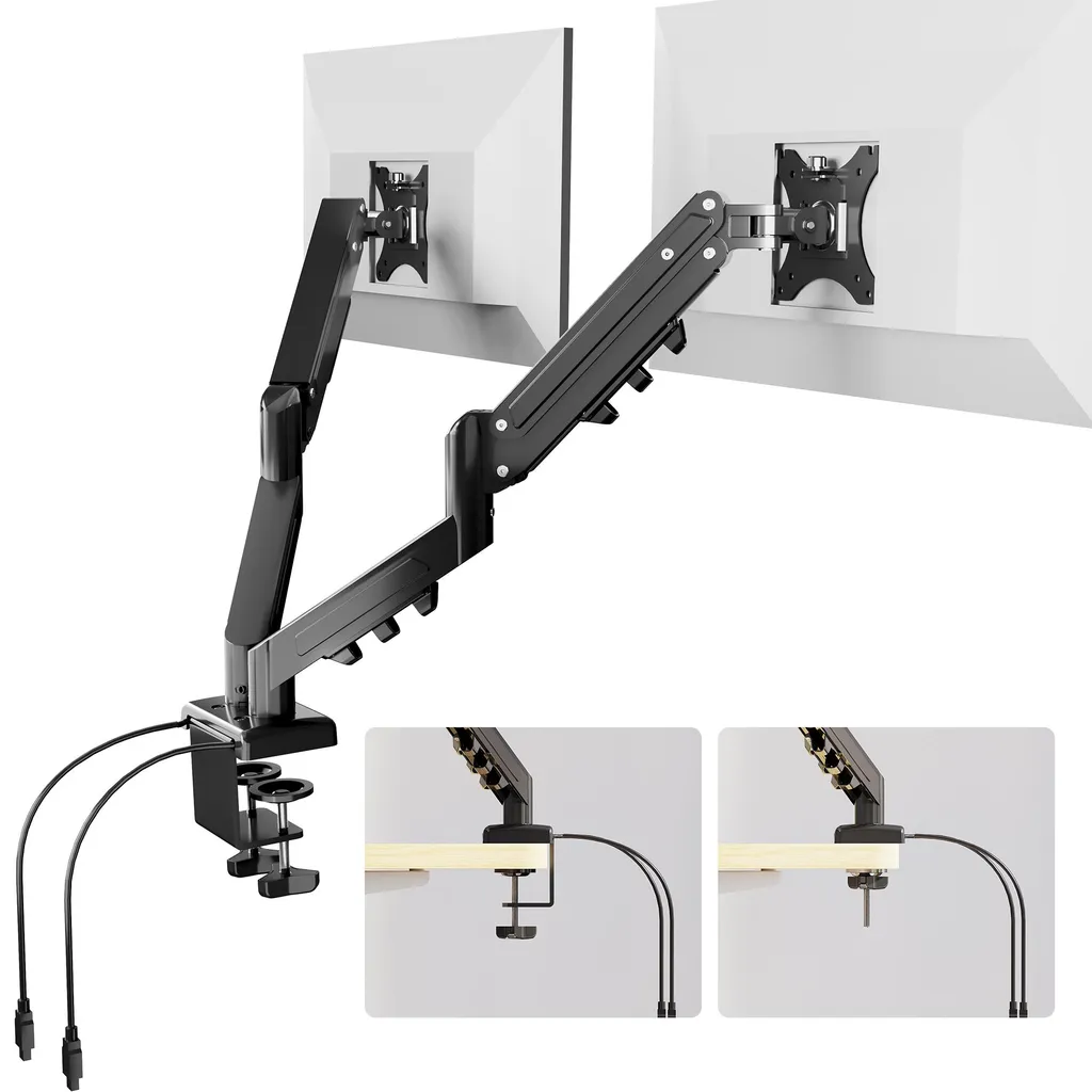 Flexispot MA1 Support Double Moniteur 17-32 Pouces avec Ports USB Intégrés