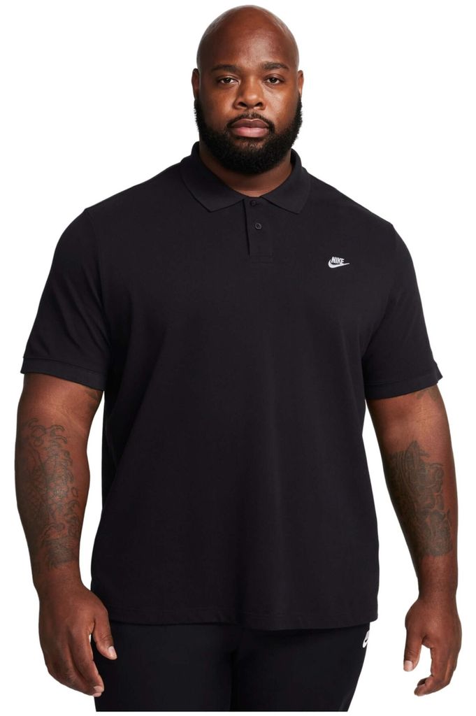 Nike M Nk Club Ss Polo Pique Black/White Black/White S