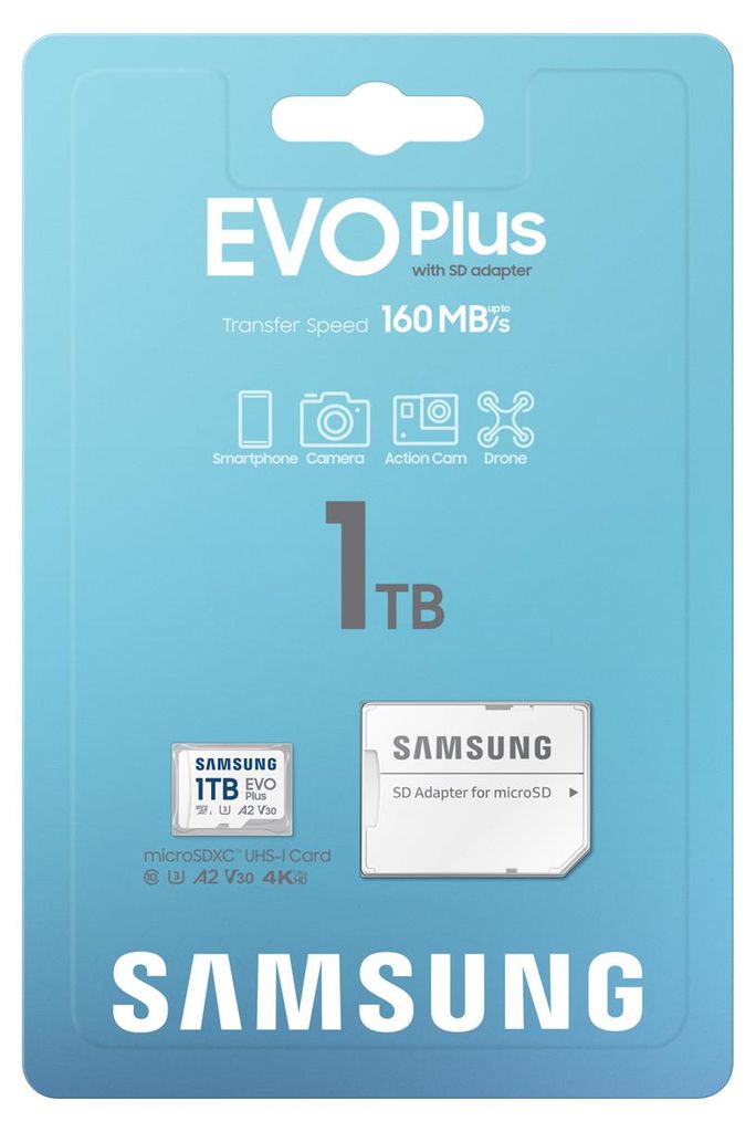 Samsung MB-MC1T0S, 1 TB, MicroSDXC, UHS-I, 160 MB/s, 160 Obrázok produktu 