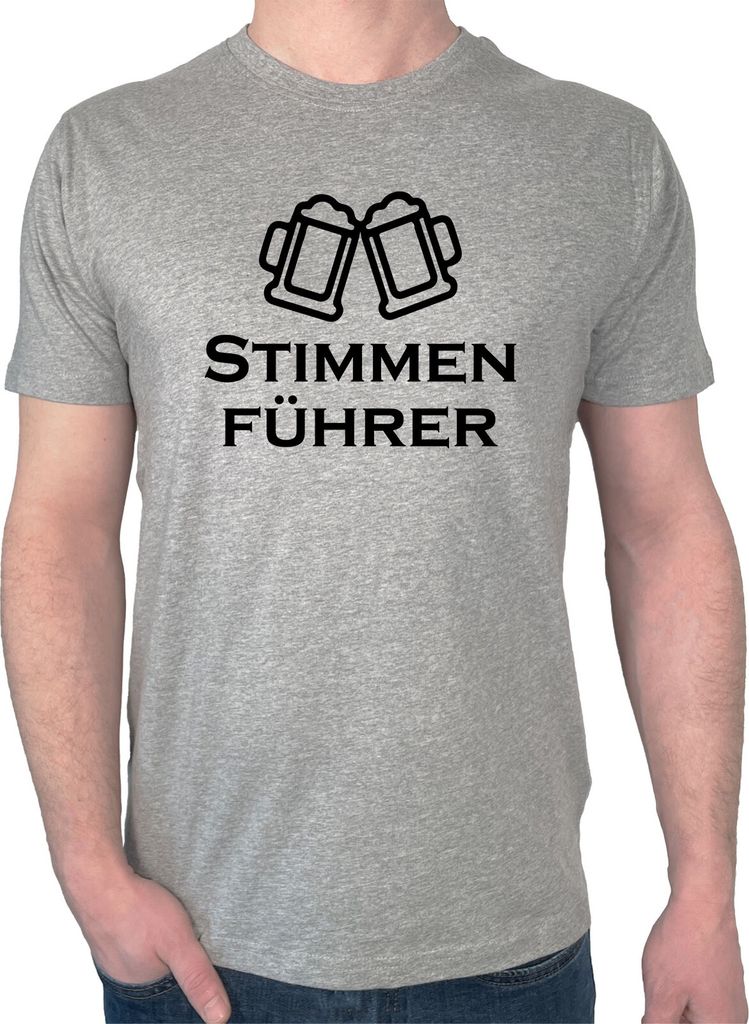 Huuraa Herren T-Shirt Stimmenführer Spielmanszug XL Sport Grey Bio Baumwolle Fairtrade Herrenshirt Geschenkidee