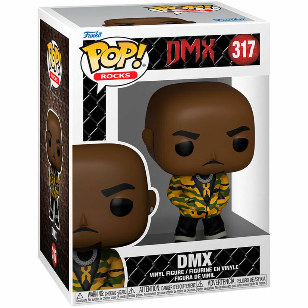 A Funko Pop! vinyl figure of DMX in its packaging.