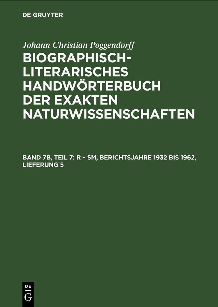 R - Sm, Berichtsjahre 1932 bis 1962, Lieferung 5