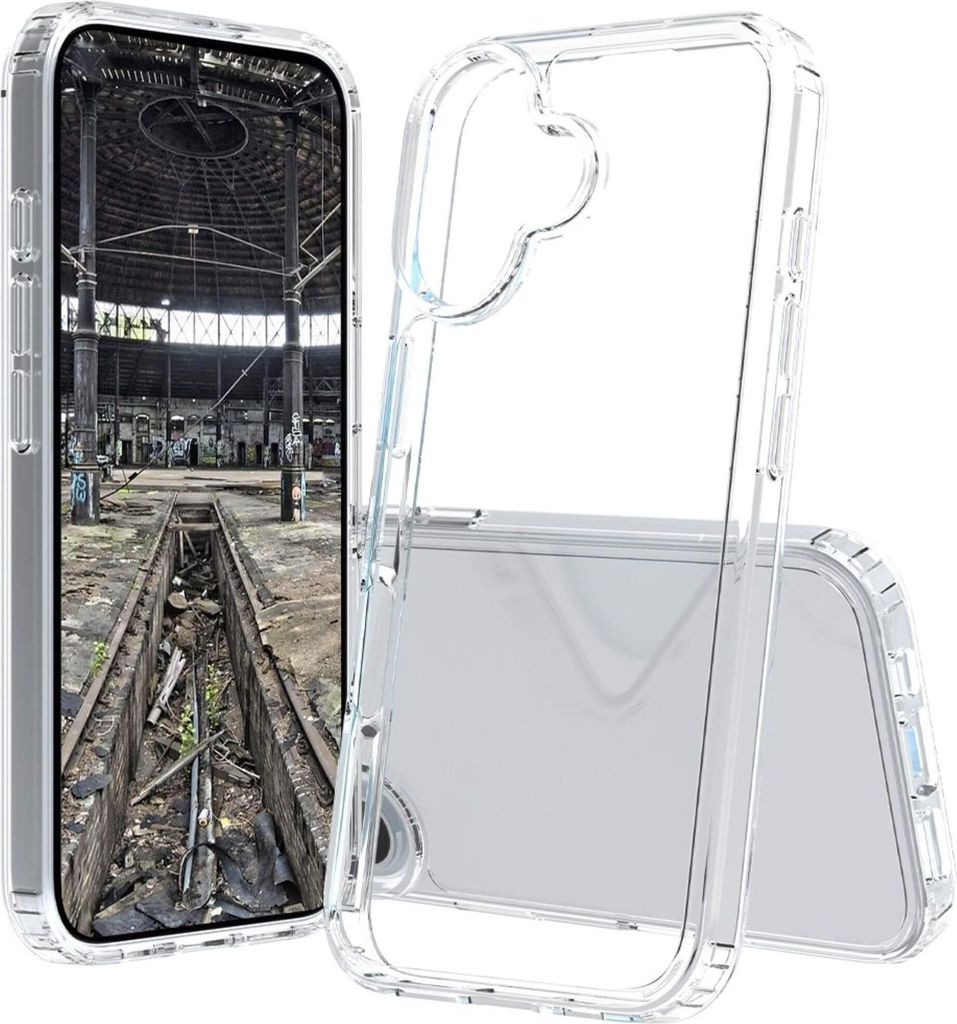 JT BERLIN Pankow Clear, Cover, Apple, iPhone 16, 15,5 cm (6.1"), Transparent