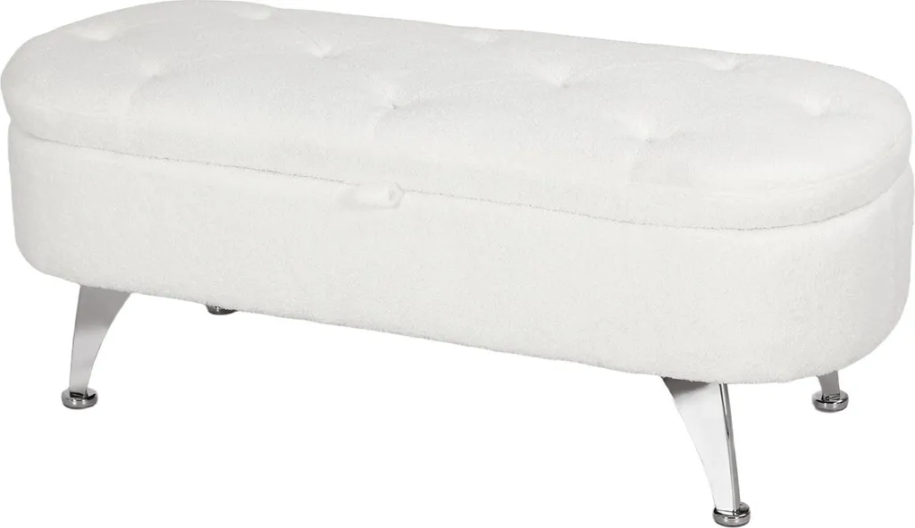Banc d'entrée avec rangement coffre blanc pour optimiser votre couloir