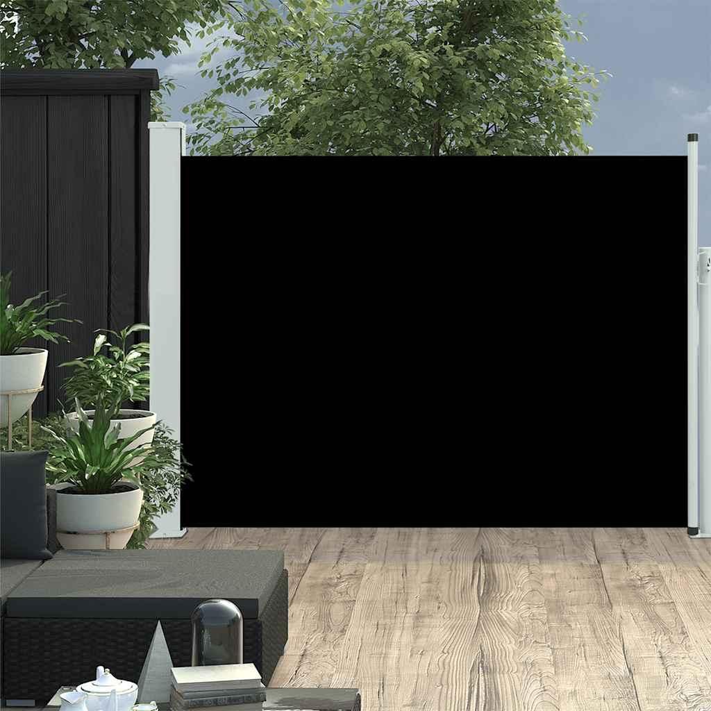 Tenda da sole laterale estensibile 100×500 cm nera Immagine del prodotto 