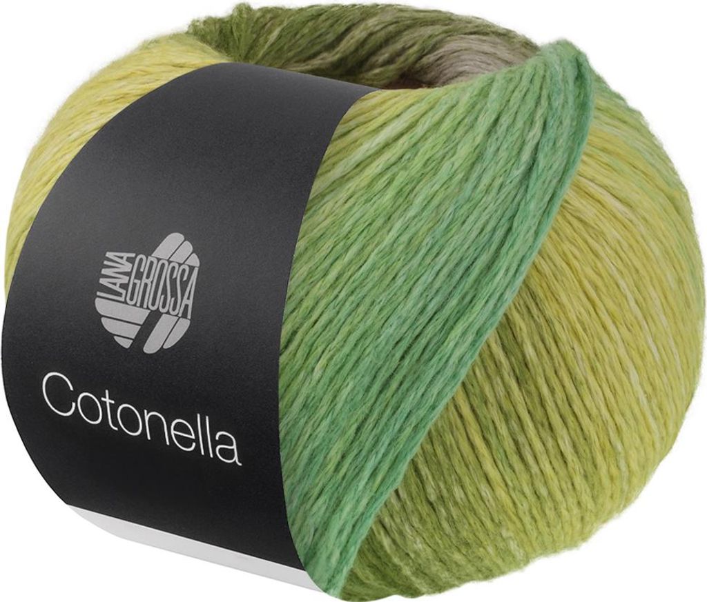 Lana Grossa - Cotonella 0018 dunkeloliv flieder gelb orange pink schlamm minttürkis dunkelgrau