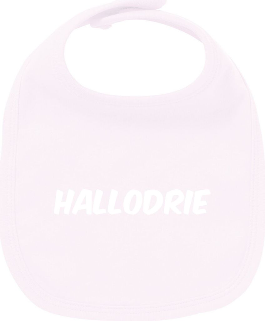 Huuraa Unisex Babylatz Hallodrie Schriftzug Geschenk Babypink Baumwolle Hallodrie Mitbringsel