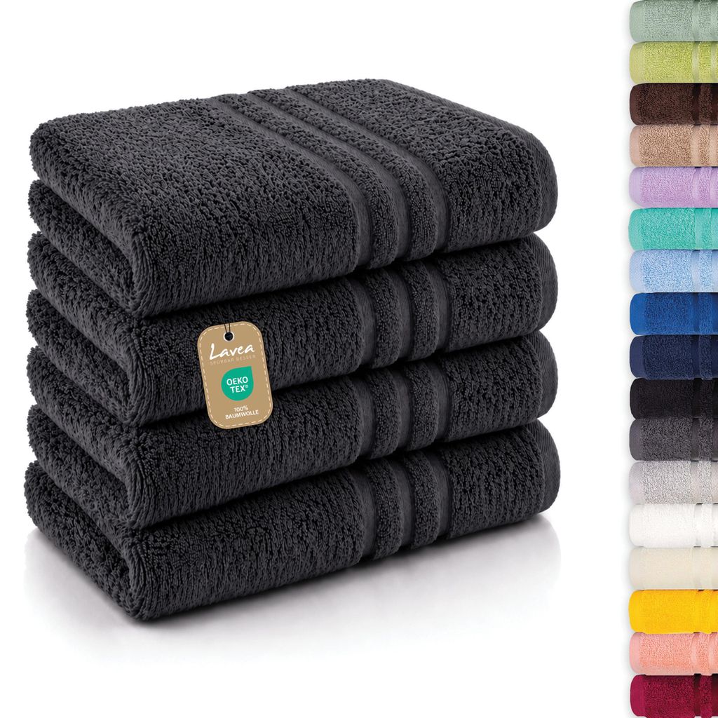 Lavea® 4er Set Handtücher 50x100 cm - Elena, 100% Produktbild 