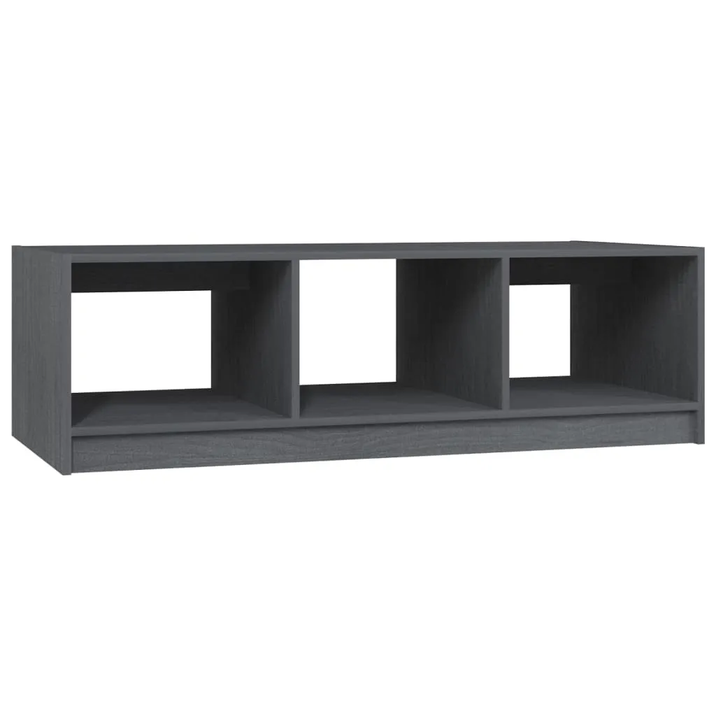 SYFAX™ Tavolino da Salotto Grigio 110x50x34 cm Legno Massello di Pino
