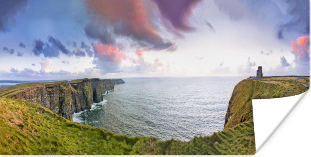 MuchoWow Poster Panoramafoto von den Cliffs of Moher in Irland 40x20 cm - Poster für die Wand - Poster Schlafzimmer