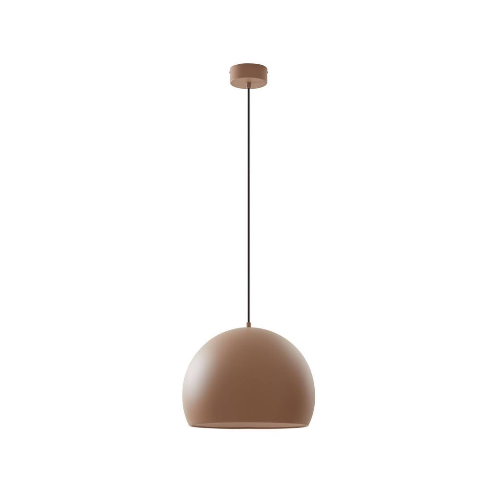Lucande LED-Hängeleuchte Lythara, braun, Ø 40 cm, Aluminium
