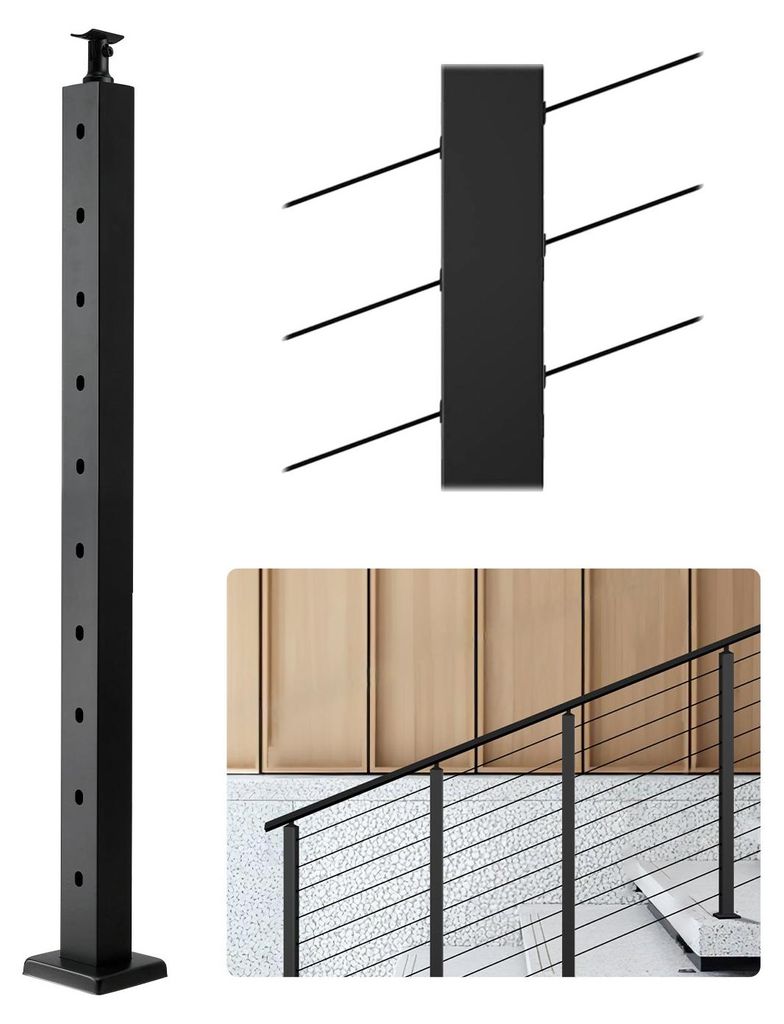 VEVOR Kabelhekpalen, 914x50,8x50,8 mm, hekpalen met 30° Productafbeelding 