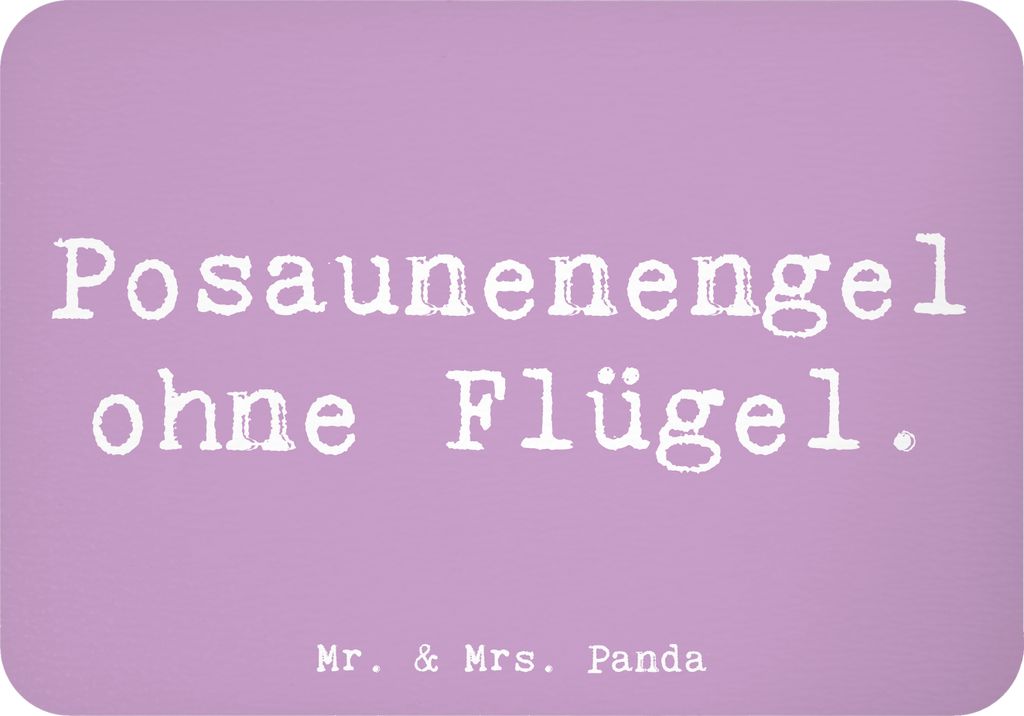 Mr. & Mrs. Panda Kühlschrankmagnet Spruch Engel Posaune - Lavendeltraum - Geschenk, Musik, haftmagnet, whiteboardmagnet, Klangnuancen, zettelhalte...
