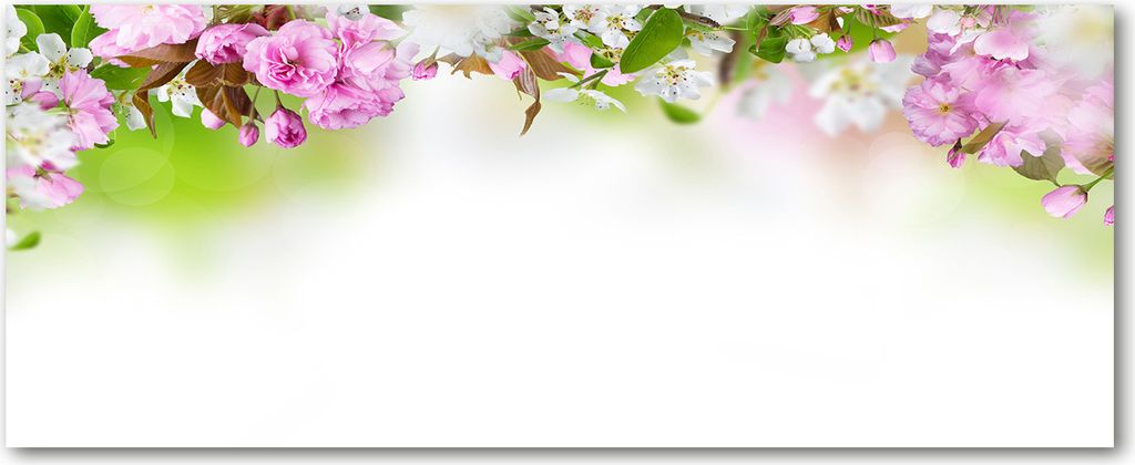 Tulup Leinwandbild - 125x50 cm - Wandkunst - Drucke auf Leinwand - Leinwanddruck - Blumen & Pflanzen - Mehrfarbig - Frühlingsblumen