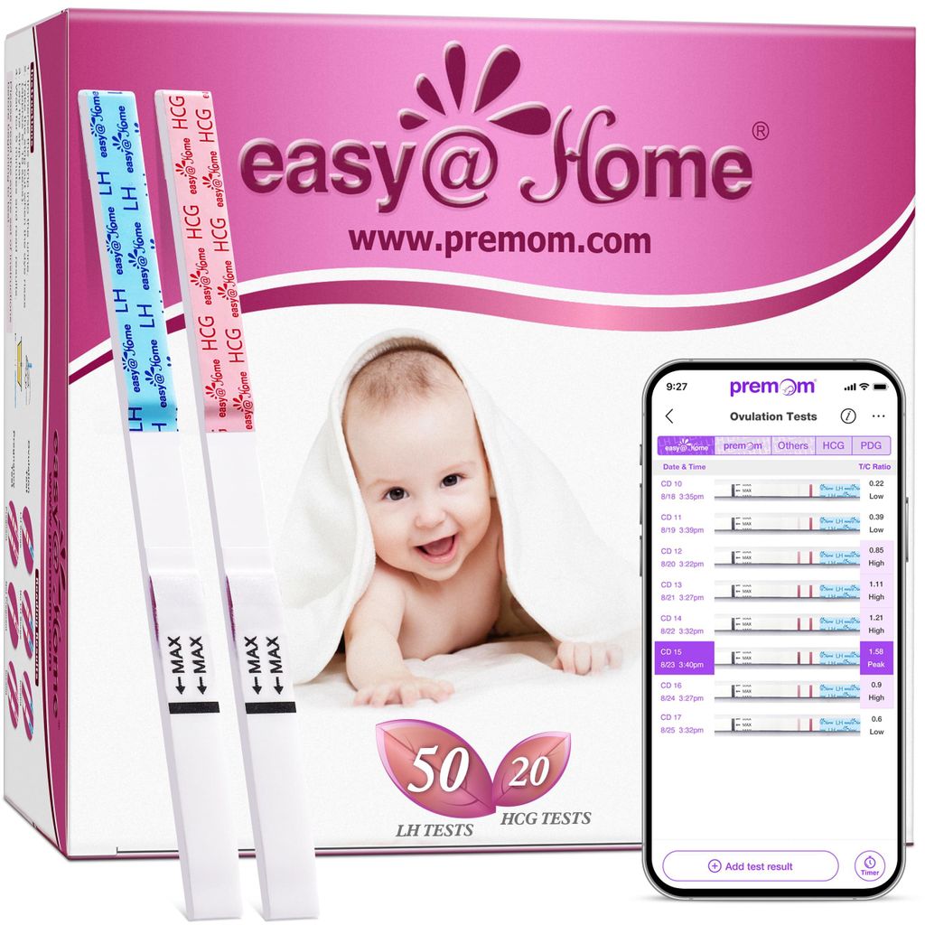 Elzusha - Kit con 50 test di ovulazione e 20 test di Immagine del prodotto 