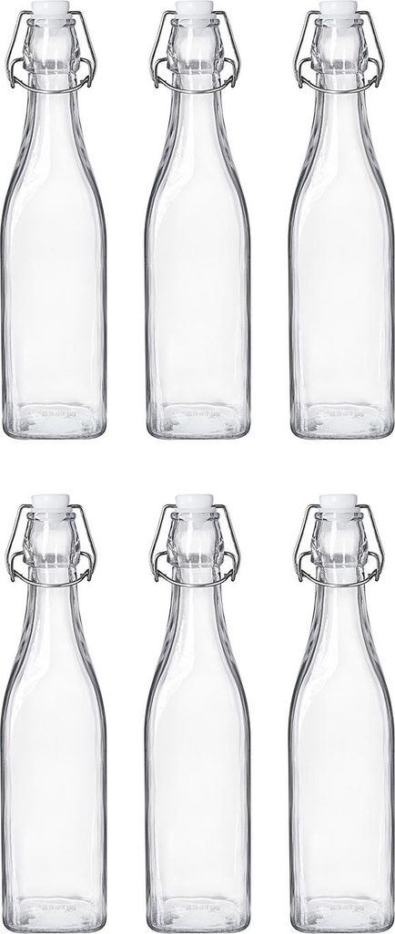 BUTLERS Flasche SWING mit Bügelverschluß 6er-Set