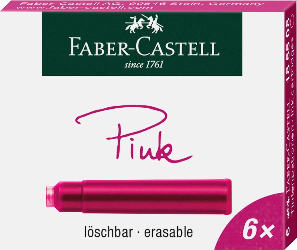 FABER-CASTELL Tintenpatronen Standard pink 6er Produktbild 