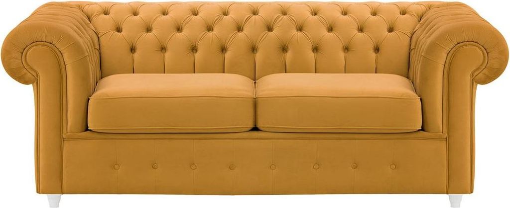 2-Sitzer-Sofa Chesterfield Max mit Schlaffunktion-Velluto-8-white