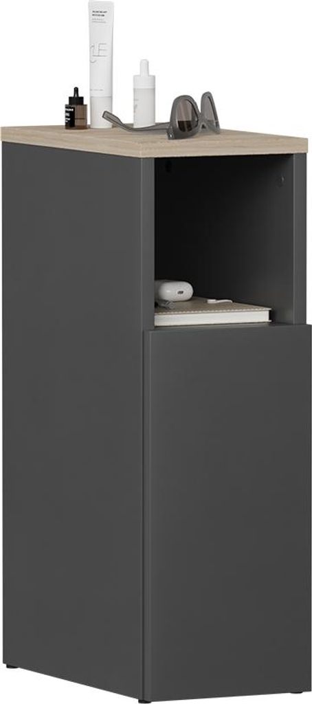 Nachttisch Vicco Enton Anthrazit/Sonoma 20 x 59.5 cm mit 1 Produktbild 