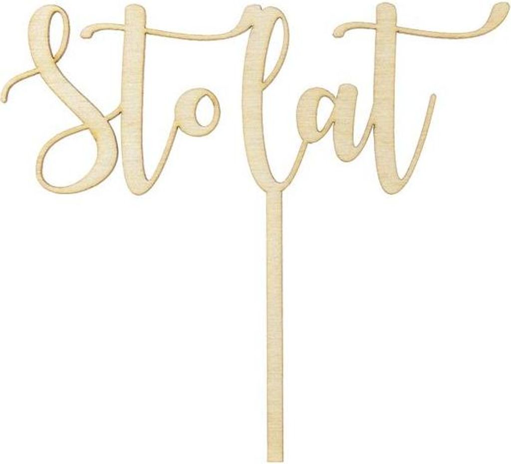 Geburtstagsaufsatz aus Holz Happy Birthday, 14cm