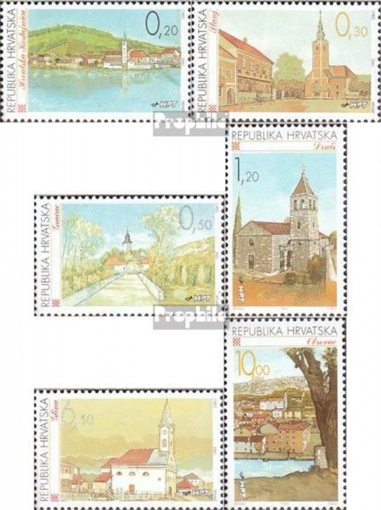 Briefmarken Kroatien 1995 Mi 355-360 (kompl.Ausg.) postfrisch Freimarken