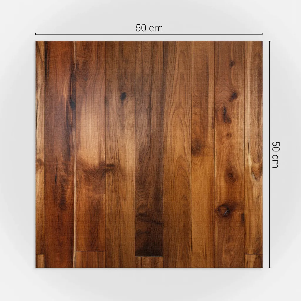 Tavola di legno in composizione - Piastrelle autoadesive - Piastrelle da parete - Pannelli da parete - Piastrelle autoadesive per il bagno - Piastrelle autoadesive per la cucina - Carte da parati autoadesive - Decorazione murale - 4 Unità 50 x 50 cm - 4