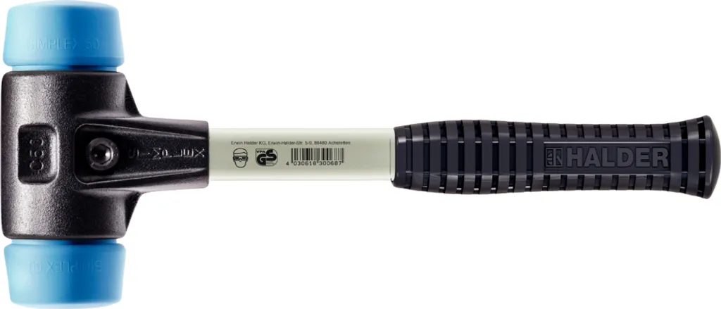 Mazza SIMPLEX soft-face, TPE-soft; con rinforzo..