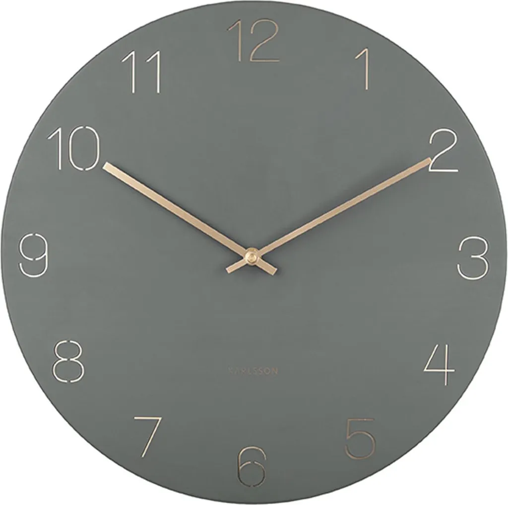 Horloge Murale Silencieuse Karlsson Pendentif Vert Jungle Lisible