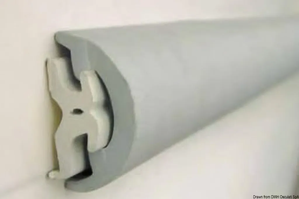 Liston de protection de quai en PVC gris 65mm x 24m pour ponton